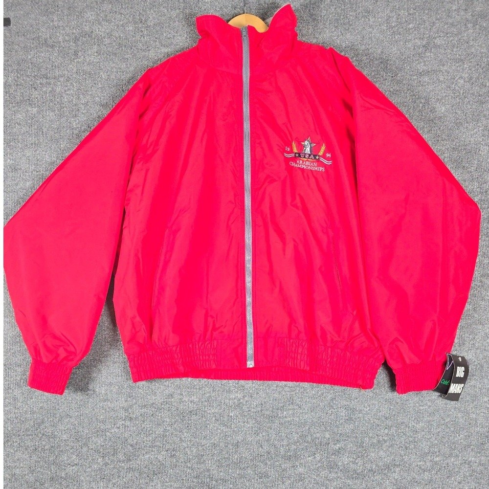 VTG Cold Storage USA Arabian Championships 1994 Red Windbreaker Jacket Mens 3X‎